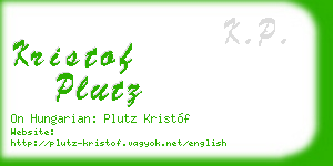 kristof plutz business card
